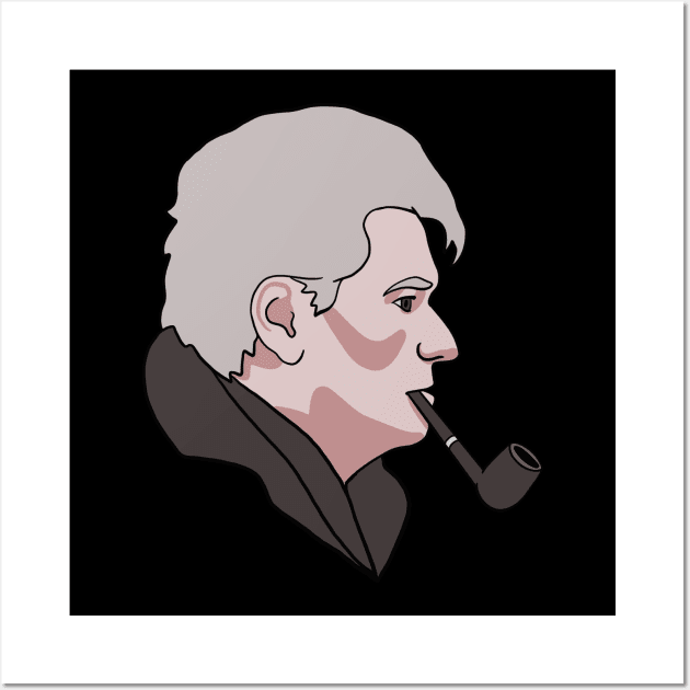 Jacques Derrida - French Philosophy Meme Wall Art by isstgeschichte